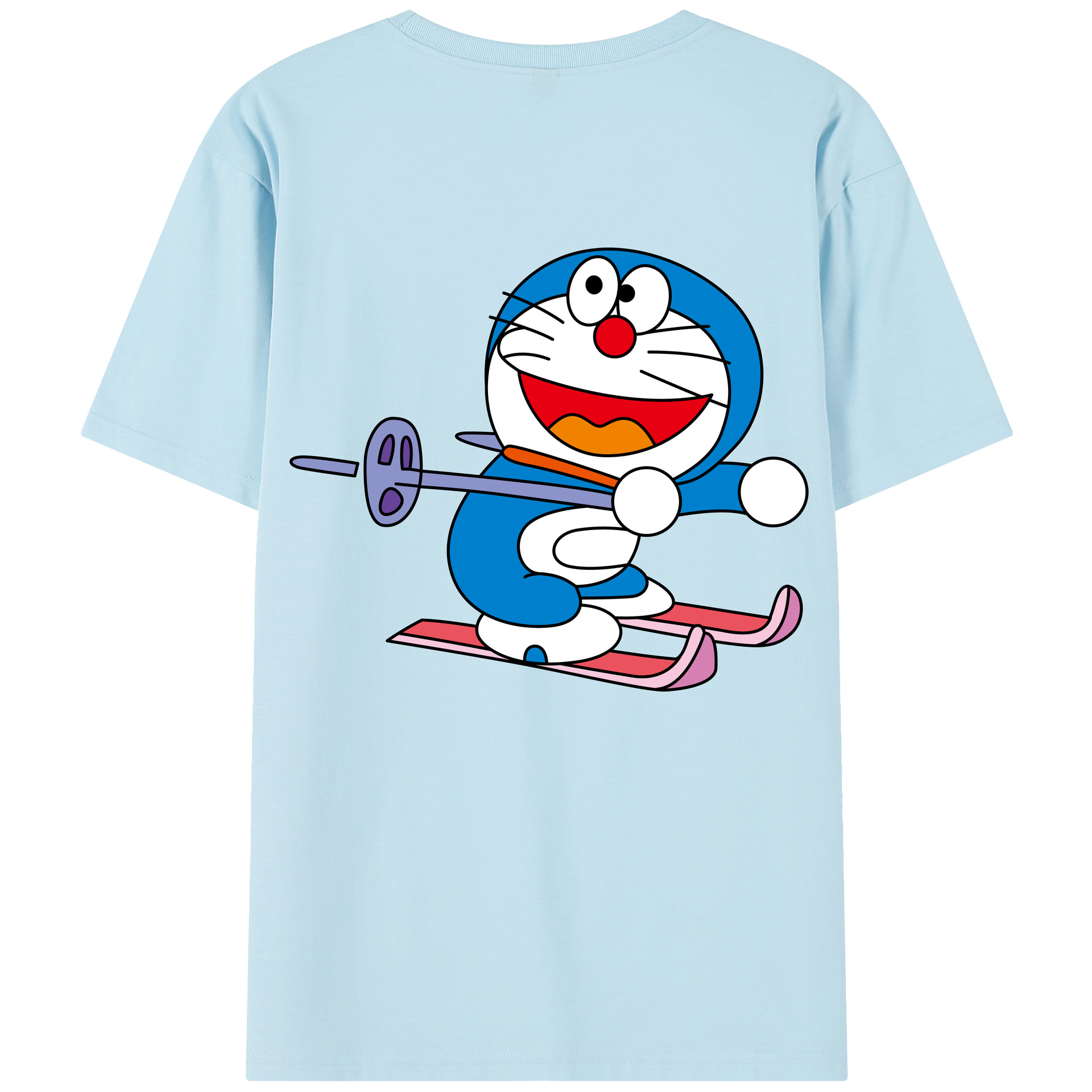 （画像用） ドラえもん Doraemon 綿100％半袖Tシャツ（背面プリント）